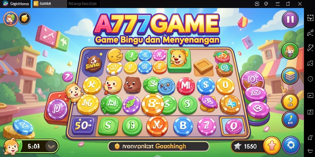 Tampilan gameplay A777GAME dengan fitur Bingo menarik.