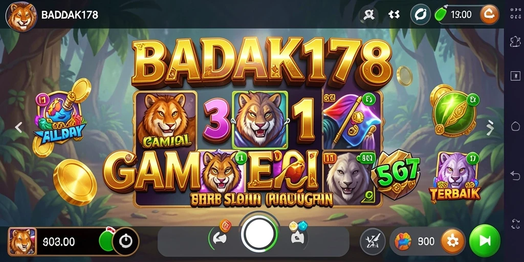 Tampilan gameplay Slot BADAK178 yang menarik dan mendebarkan.