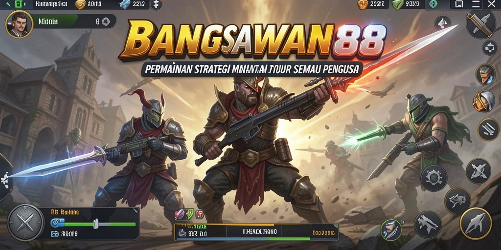 Tangkapan layar gameplay <strong>BANGSAWAN88</strong> menunjukkan pertempuran taktis yang mendebarkan.
