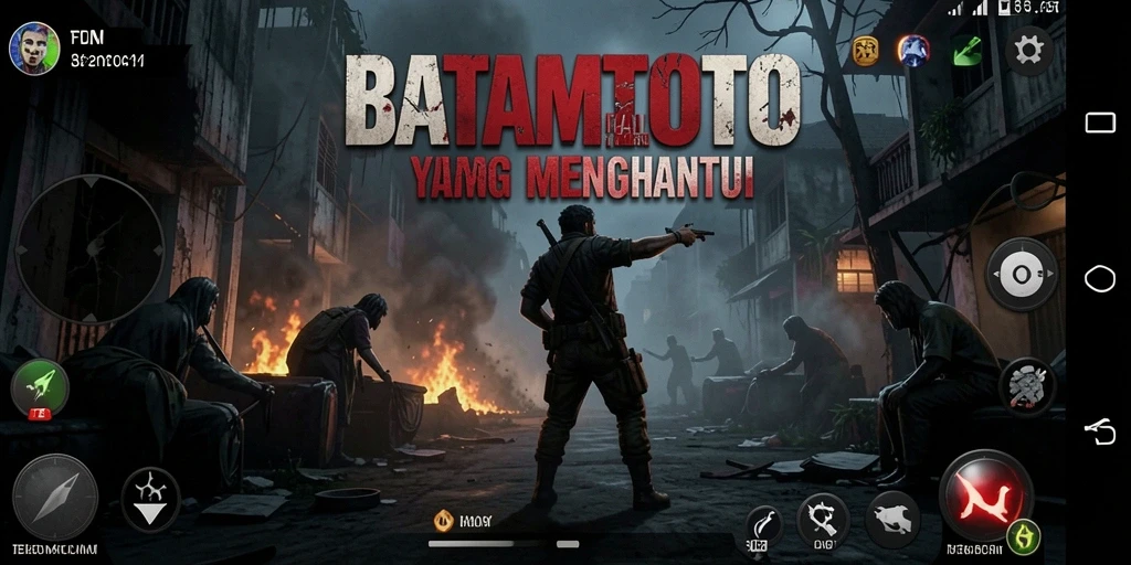 Tangkapan layar gameplay BATAMTOTO menampilkan suasana horor yang mencekam.