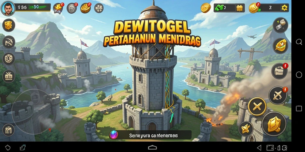 Tampilan gameplay DEWITOGEL yang mendebarkan di dunia Tower Defense.