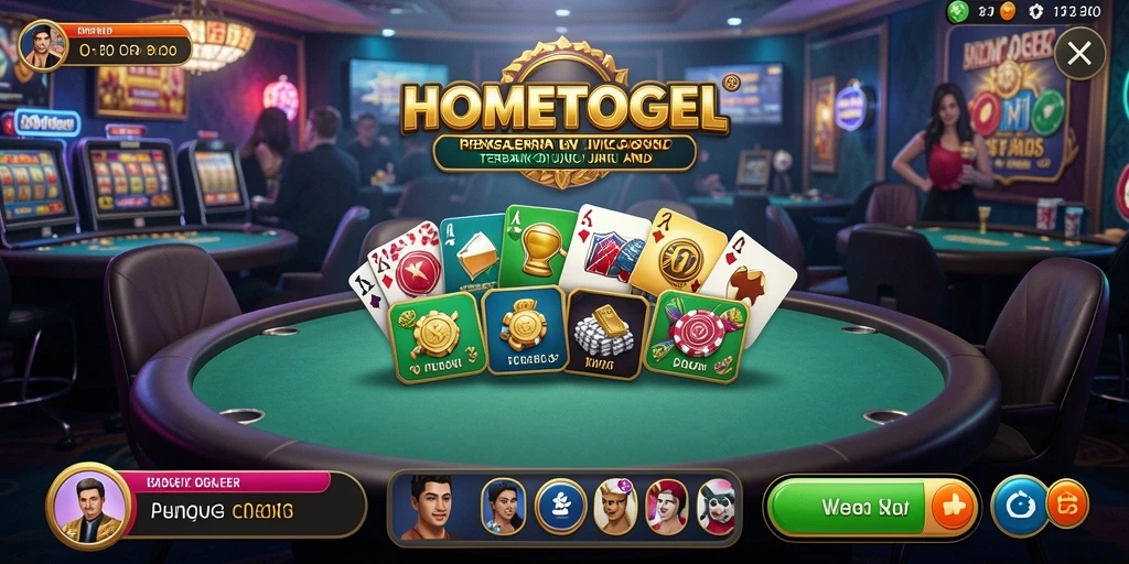 Tampak layar permainan Live Casino HOMETOGEL yang mendebarkan.