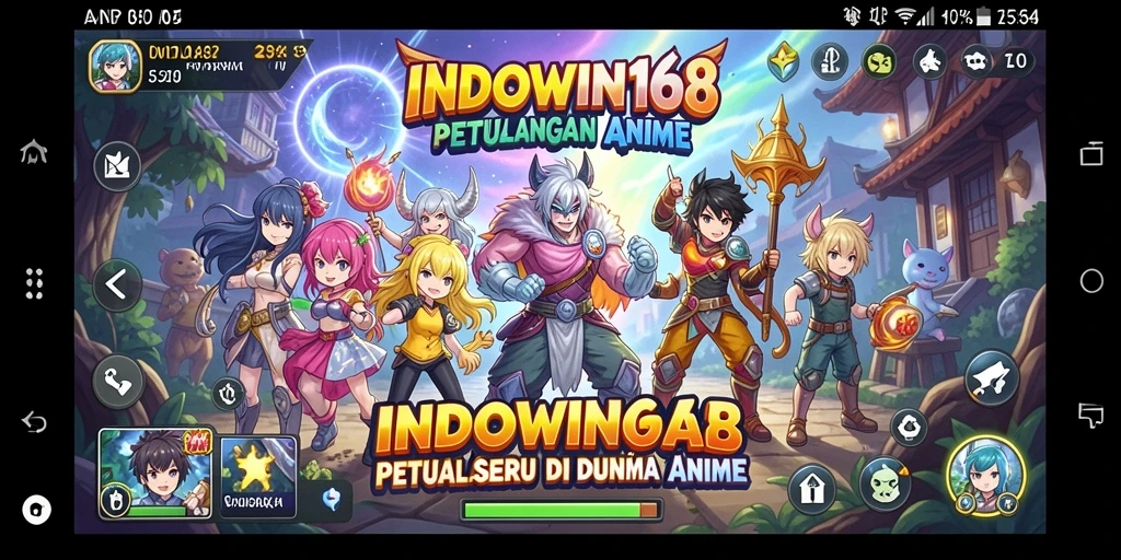 Tampilan gameplay seru dari INDOWIN168 dengan karakter anime favorit.