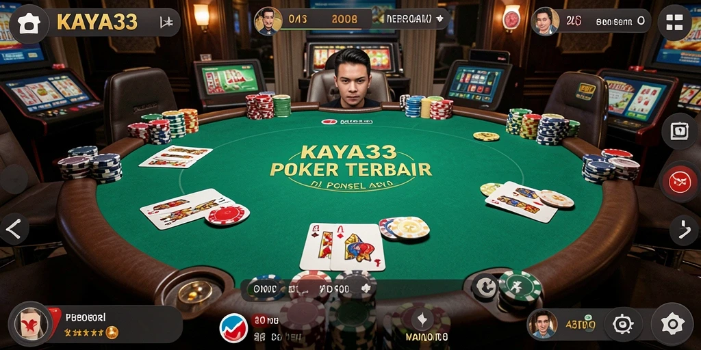 Tampilan gameplay poker KAYA33 yang menarik dan interaktif.