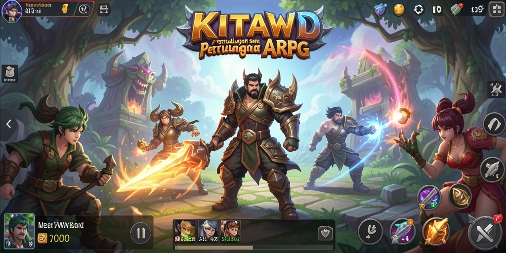 Screenshot gameplay menampilkan pertarungan intens dalam KITAWD.