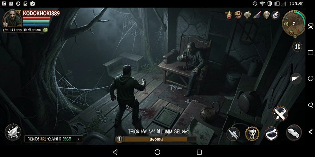 Gameplay menegangkan KODOKHOKI889 dengan suasana yang mencekam.