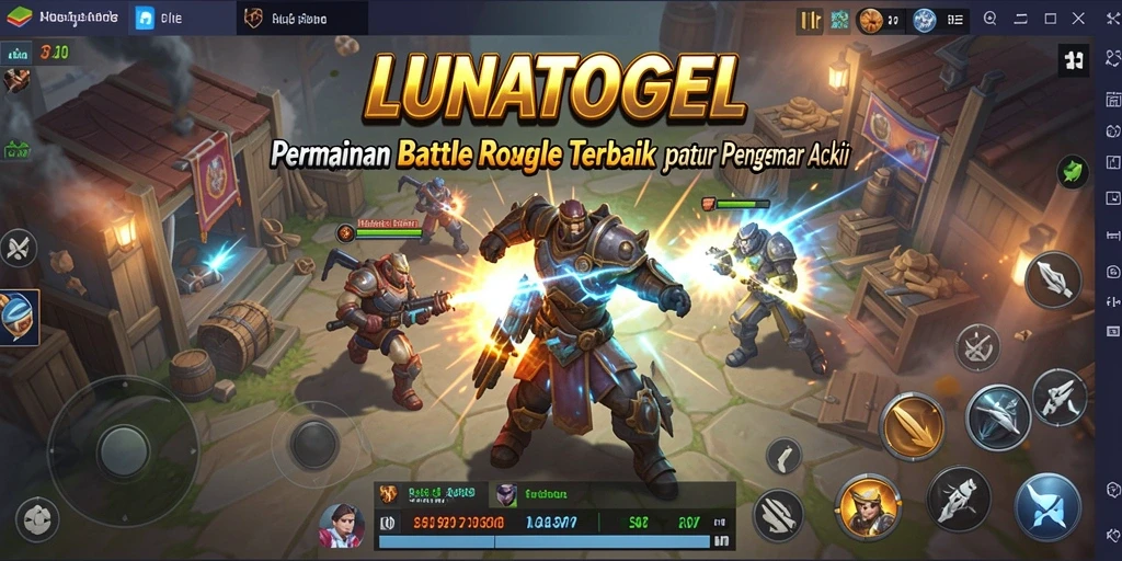 Tampilan gameplay LUNATOGEL yang mendebarkan dan penuh aksi.
