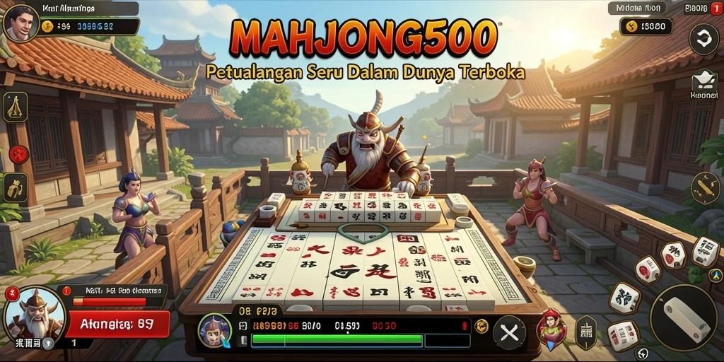 Tangkapan layar dari gameplay seru dalam dunia terbuka di MAHJONG500.