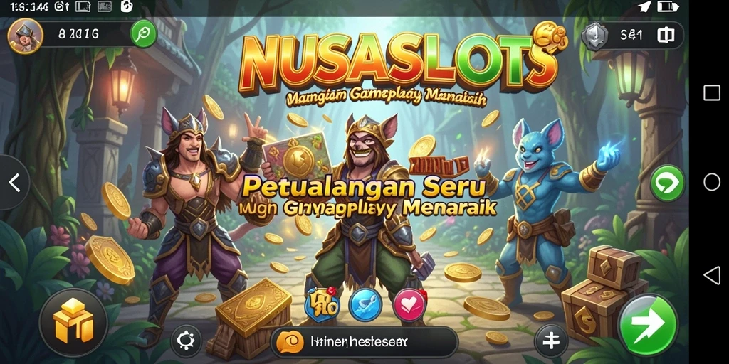 Tangkapan layar gameplay NUSASLOTS menunjukkan petualangan seru dan grafis yang memukau.