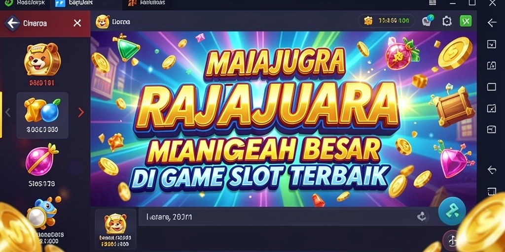 Tampilan gameplay RAJAJUARA yang menarik dengan gulungan berputar.