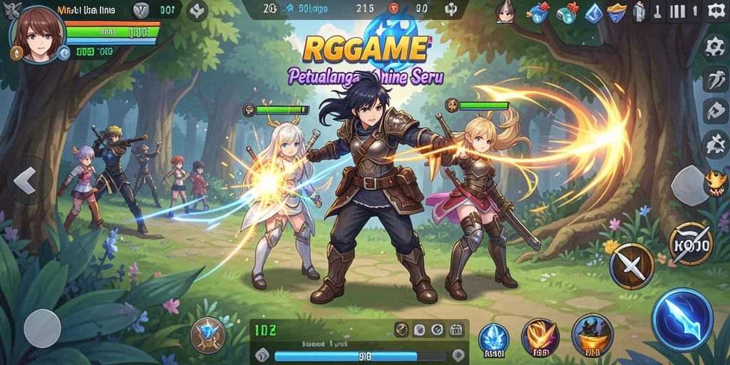 Screenshot gameplay RPGAME menampilkan aksi pertarungan yang mendebarkan.