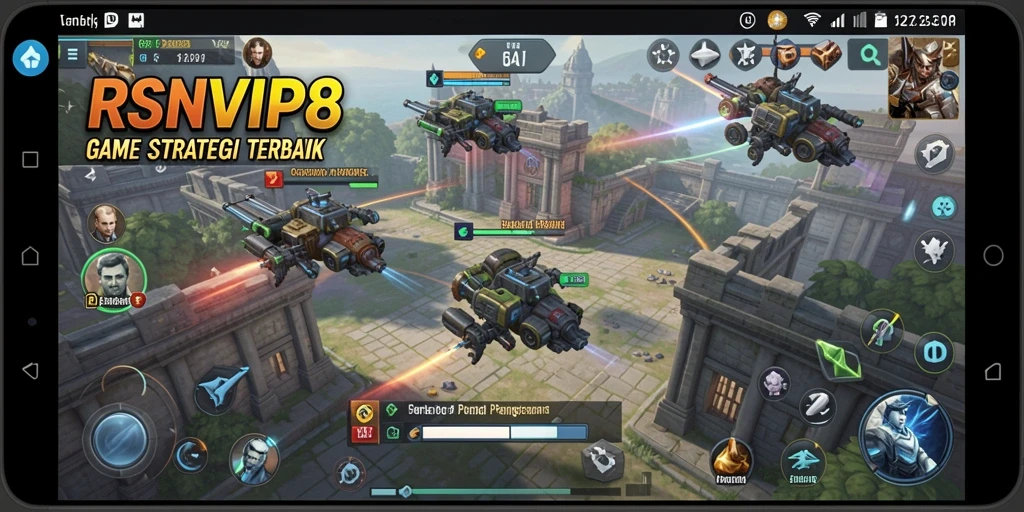 Screenshot RSNVIP8 menampilkan pertempuran strategi yang mendebarkan.