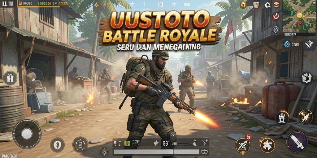 Tangkapan layar UUSTOTO menampilkan pertempuran menarik dalam arena Battle Royale.