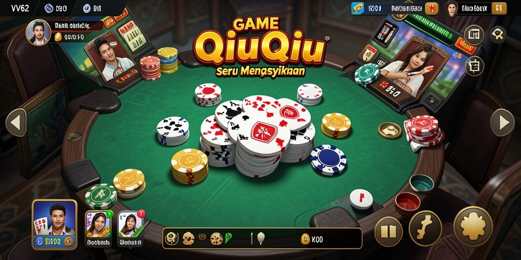 Tampilan gameplay VV62 dengan suasana QiuQiu yang seru.