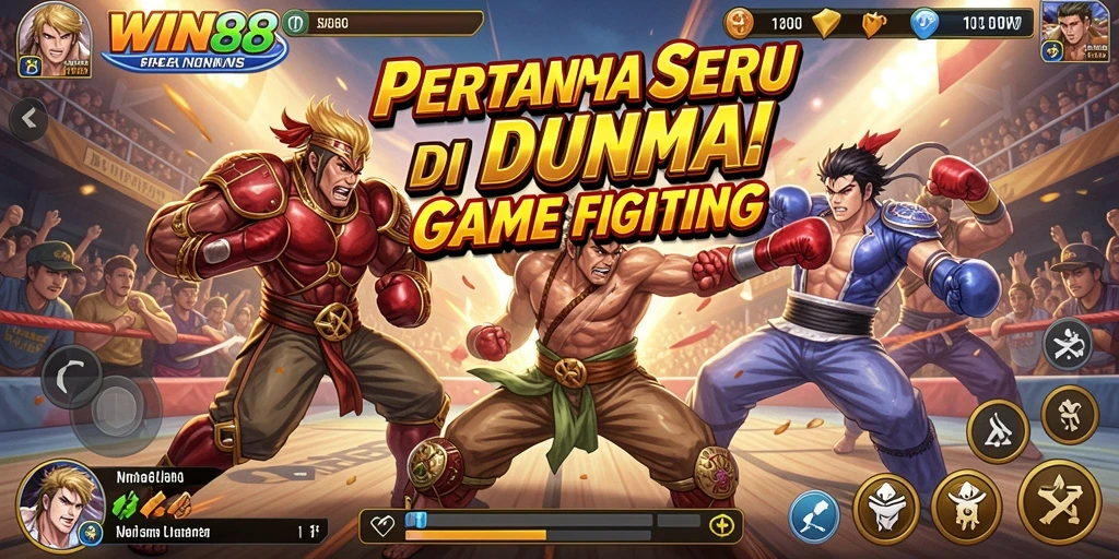 Tangkapan layar dari gameplay mendebarkan WIN88 dengan karakter bertarung.